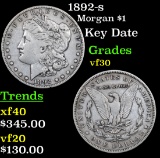 1892-s Morgan Dollar $1 Grades vf++