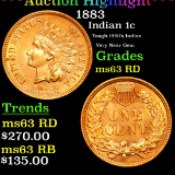 1883 Indian Cent 1c Grades Select Unc RD (fc)