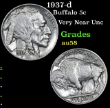 1937-d Buffalo Nickel 5c Grades Choice AU/BU Slider