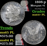 1898-p Morgan Dollar $1 Grades Choice Unc+ PL