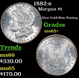 1882-s Morgan Dollar $1 Grades GEM+ Unc