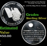 America In Space First Thermal Readings Through Clouds 1oz. .925 Sterling Silver Round Grades