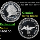 1792 Silver Disme Tribute Silver Round 2.2oz .999 Pure Silver Grades