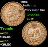 1898 Indian Cent 1c Grades Choice AU/BU Slider