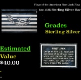Flags of the American First Jack Flag 1oz .925 Sterling Silver Bar Grades
