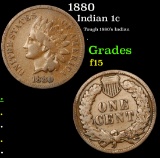 1880 Indian Cent 1c Grades f+