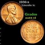 1936-s Lincoln Cent 1c Grades Choice Unc RD