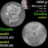 1896-p Morgan Dollar $1 Grades Choice+ Unc