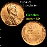 1957-d Lincoln Cent 1c Grades Select+ Unc RD