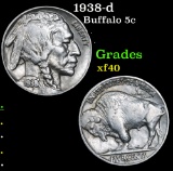 1938-d Buffalo Nickel 5c Grades xf