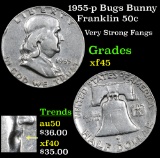 1955-p Bugs Bunny Franklin Half Dollar 50c Grades xf+