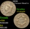 1826 Coronet Head Large Cent 1c Grades vf details