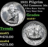 1921 Pilgrim Old Commem Half Dollar 50c Grades Choice+ Unc