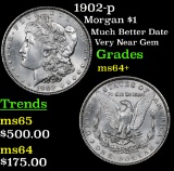 1902-p Morgan Dollar $1 Grades Choice+ Unc
