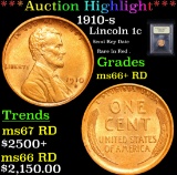 ***Auction Highlight*** 1910-s Lincoln Cent 1c Graded GEM++ RD By USCG (fc)
