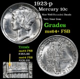 1923-p Mercury Dime 10c Grades Choice Unc+ FSB