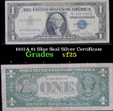 1957A $1 Blue Seal Silver Certificate . . Grades vf+