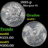 1885-p Morgan Dollar $1 Grades GEM+ Unc