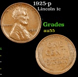 1925-p Lincoln Cent 1c Grades Choice AU