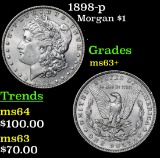 1898-p Morgan Dollar $1 Grades Select+ Unc