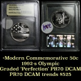 1992-s Olympics . . Proof Commem Half Dollar 50c Graded GEM++ Proof Deep Cameo By USCG