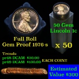 Proof 1976-s Lincoln cent 1c roll, 50 pieces (fc) (fc)