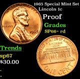 1965 Special Mint Set Lincoln Cent 1c Grades Gem++ Red