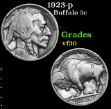 1923-p Buffalo Nickel 5c Grades vf++