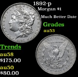 1892-p Morgan Dollar $1 Grades Select AU