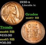 1930-s Lincoln Cent 1c Grades Gem+ Unc RB