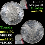 1884-o Morgan Dollar $1 Grades Select Unc+ PL