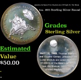 America In Space First Exploration Of flight To The Moon 1oz. .925 Sterling Silver Round Grades