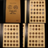 Partial Lincoln cent book 1909-1940,62 coins . .