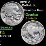 1920-d Buffalo Nickel 5c Grades f details