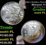 1881-s Rainbow Toned Morgan Dollar $1 Grades Select Unc PL