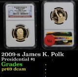 NGC 2009-s James K. Polk Presidential Dollar $1 Graded pr69 dcam By NGC