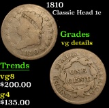 1810 Classic Head Large Cent 1c Grades vg details