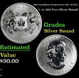 2012 Canadian Commerative War of 1812 Silver Round