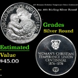 1974 Womans Christian Temperance Union Centennial Silver Round