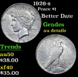 1926-s Peace Dollar $1 Grades AU Details