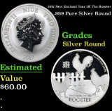 2017 New Zealand Year Of The Rooster Silver Round
