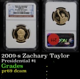 NGC 2009-s Zachary Taylor Presidential Dollar $1 Graded pr69 dcam By NGC