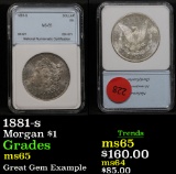 1881-s Morgan Dollar $1 By NNC