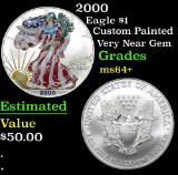 2000 Silver Eagle Dollar $1 Grades Choice+ Unc