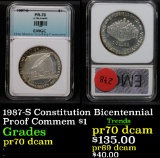 1987-S Constitution Bicentennial Modern Commerative $1 1 Graded Perfection Gem++ Unc By EMGC