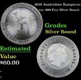 2016 Australian Kangaroo Silver Round