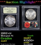 ***Auction Highlight*** 1882-cc Morgan Dollar $1 Graded GEM++ Unc By USCG (fc)