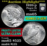 ***Auction Highlight*** 1926-p Peace Dollar $1 Graded GEM Unc By USCG (fc)