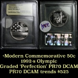 1992-S Olympic . . Proof Commem Half Dollar 50c Graded GEM++ Proof Deep Cameo By USCG