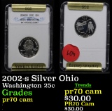 2002-s Silver Ohio Washington Quarter 25c Graded By SGS